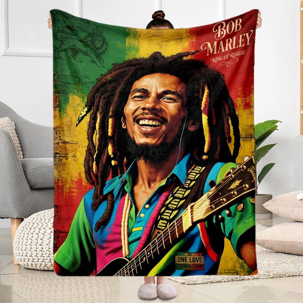 Bob Marley Reggae Blanket Ultrasoft Great For Sofa Picnics Seaside Allseason Use Digital Print Perfect Gift For Relatives And Friends
