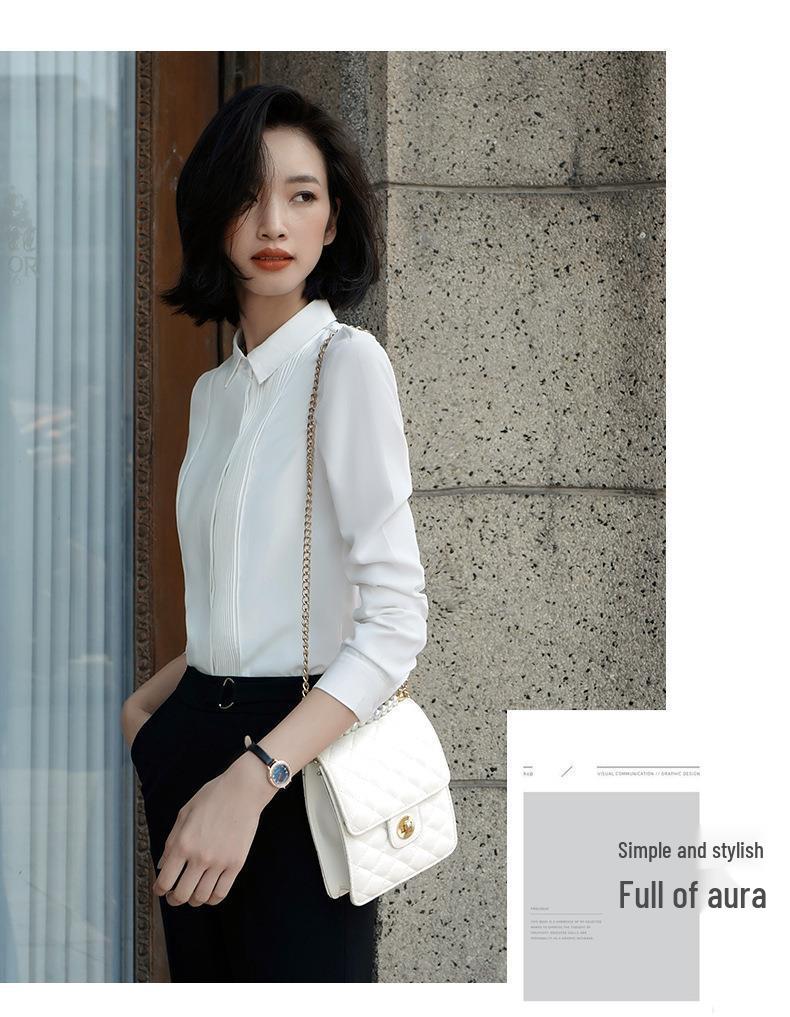 Women's Professional Short Sleeve Chiffon Shirt - Summer Formal Wear