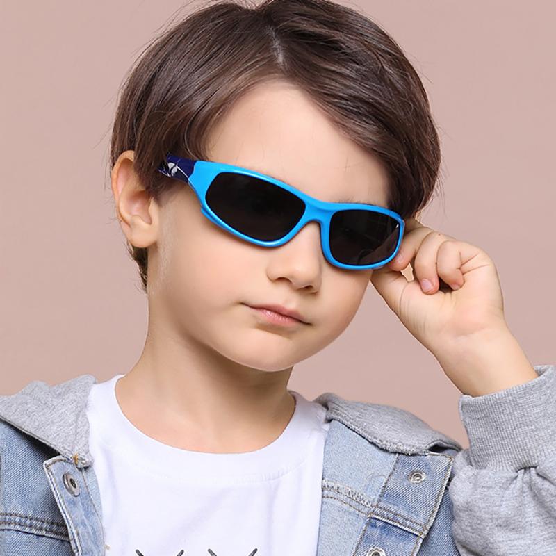 Children's Polarized Sunglasses Baby Child Care UV Glasses Security Silica Gel Frame Brand Sun Glasses Silicone Temple For Kids
