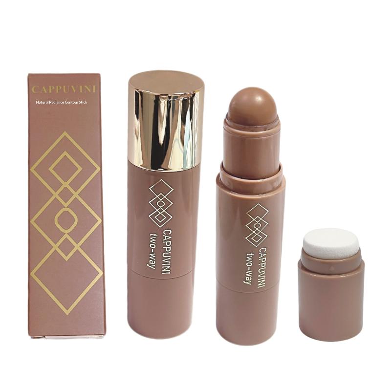 Cappuvini Doppia Testa Bronzer Viso Stick Contouring Trucco in Crema Lunga Durata Liscio Correttore Schiarire il Viso Contouring Con Pennello