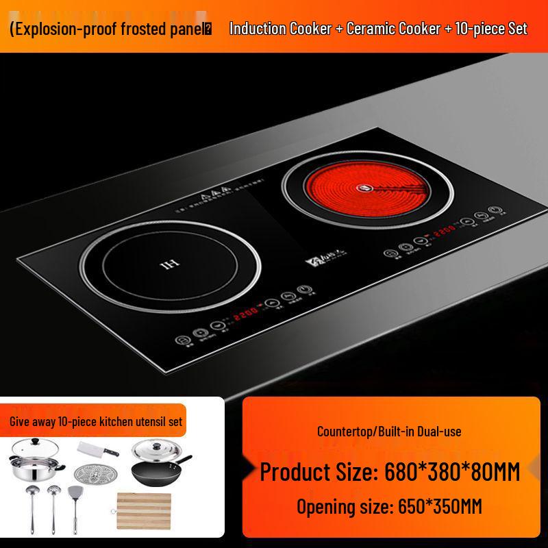 Smart Double-Burner Induction Cooktop - High Power, Built-In & Multifunctional