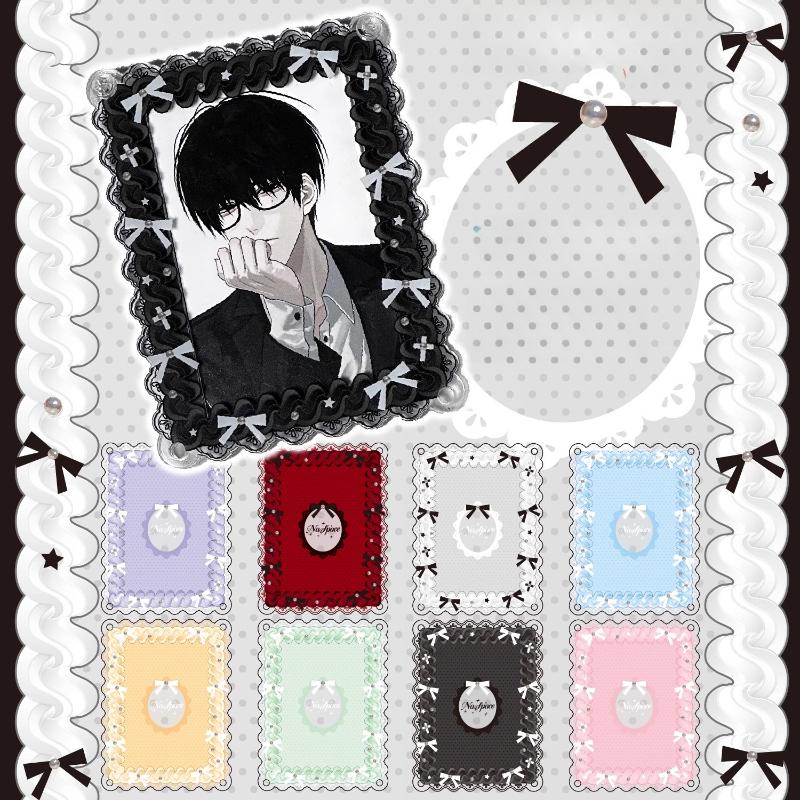 Sweetheart Knot Acrylic Photo Frame Kawaii Card Frame for 3 Inch Anime Photocard Display Polaroid Protective Cover Wholesales