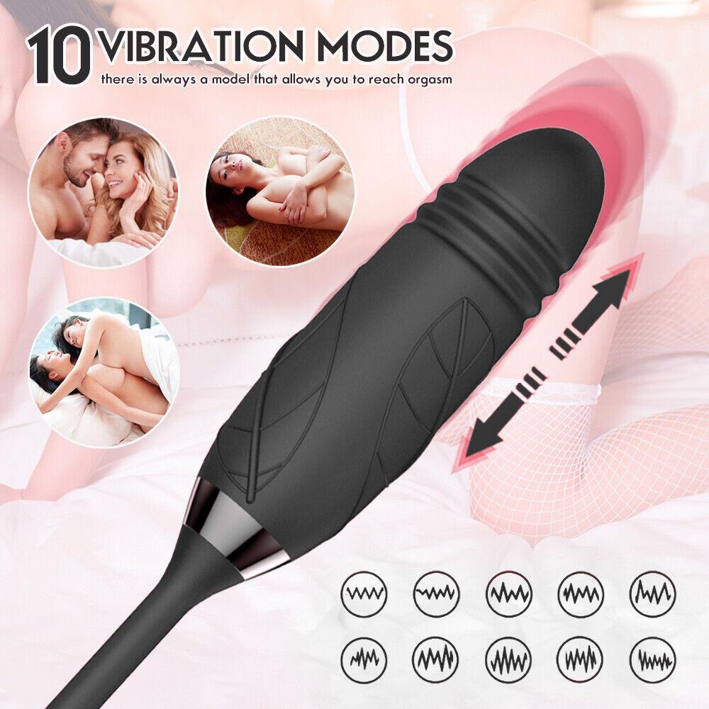 G-Spot Telescopic Vibrator Dildo Adult Sex Toy for Women
