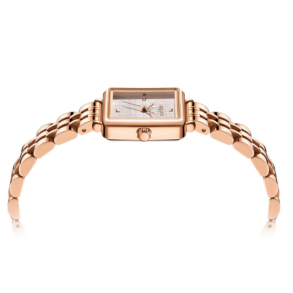 Jyullieoseu Ja-1315 Women'S Square Metal Band Wristwatch