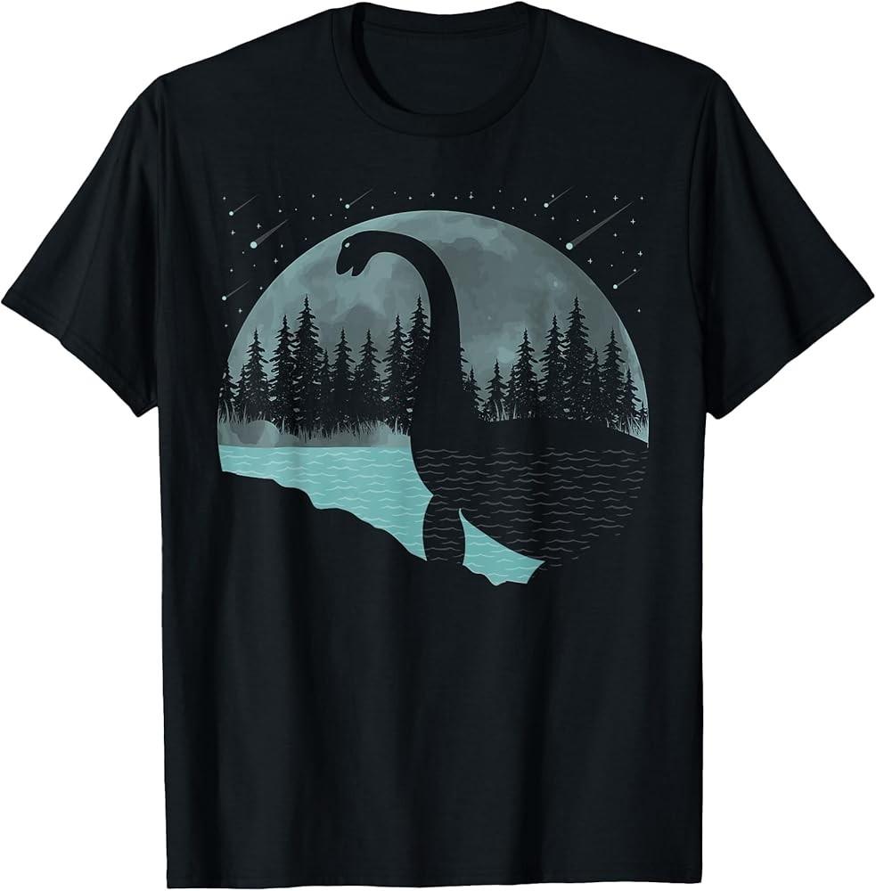 Nessie-Grafik Vollmond Bäume und Sterne! Nessie T-Shirt