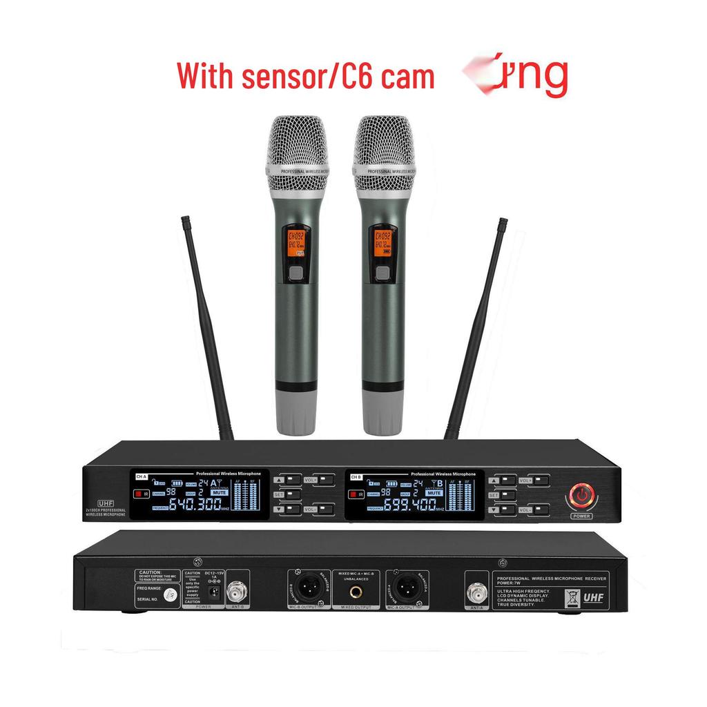 KTV U-band Infrared Frequency High-End Wireless Dual Microphone and Headset for Conferences