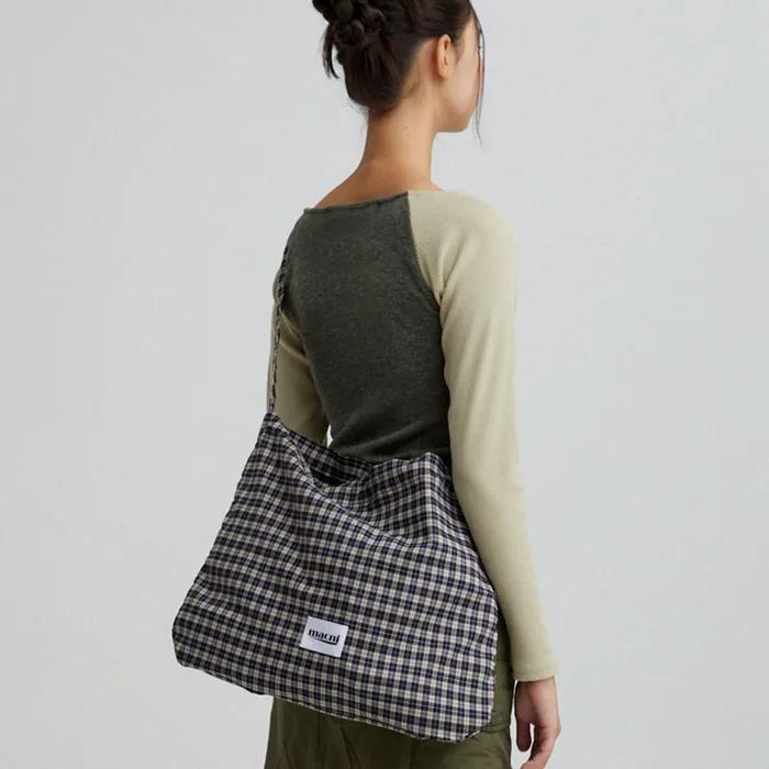 CHECKER ECO CROSS BAG NAVY CHECK