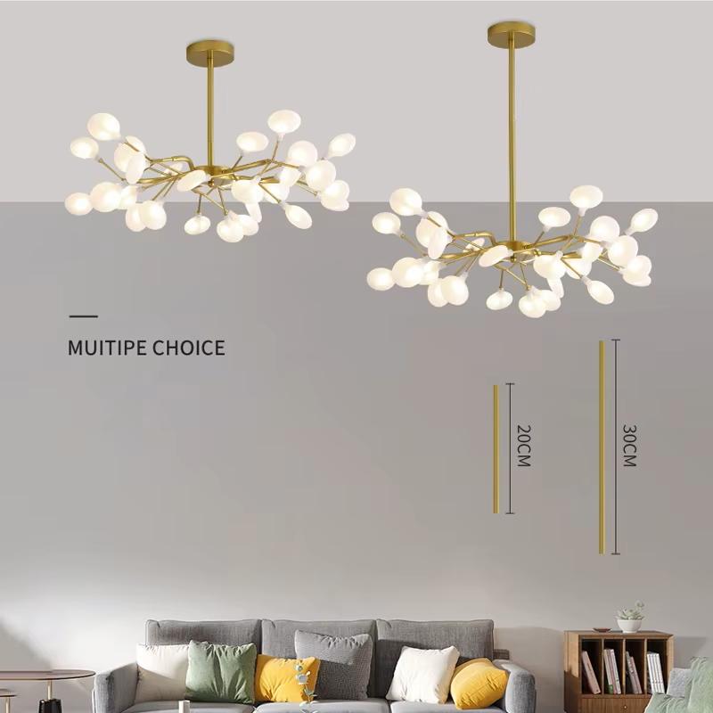 Nordic G4 Led Chandelier Lighting Modern Branch Pendant Light Living Room Gold / Black Art Decor Indoor Lighting(bulb NOT Included)