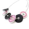 NOA [J2218] - Designer Necklace 'Amandine' Black Pink