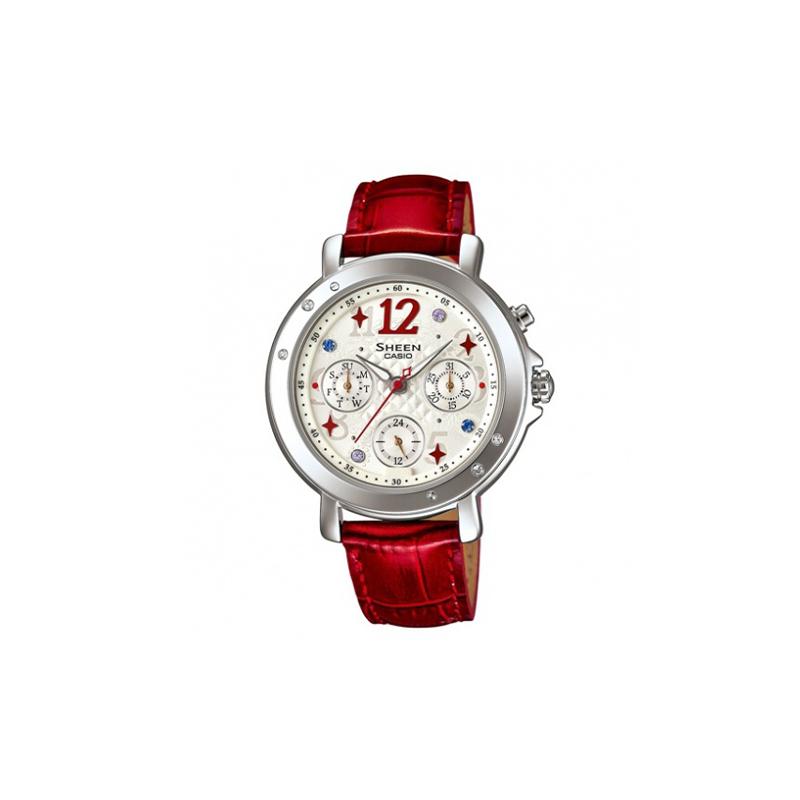 

Watch SHEEN Series Women s Quartz Watch Leather Strap 50 Meters Waterproof SHE-3033GL-7A3DR SHE-3033L-7A3DR белый