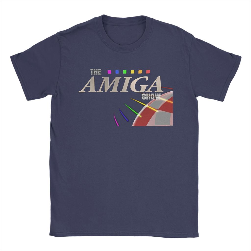 The Amiga Show Logo T-Shirt for Men Women Vintage 100% Cotton Tees Round Collar Short Sleeve T Shirt Printed Clothing
