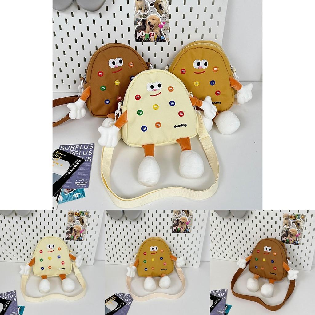 Adorable Ins Cartoon Canvas Backpack For Students Featuring Lightweight Design And Cute Bear Pattern