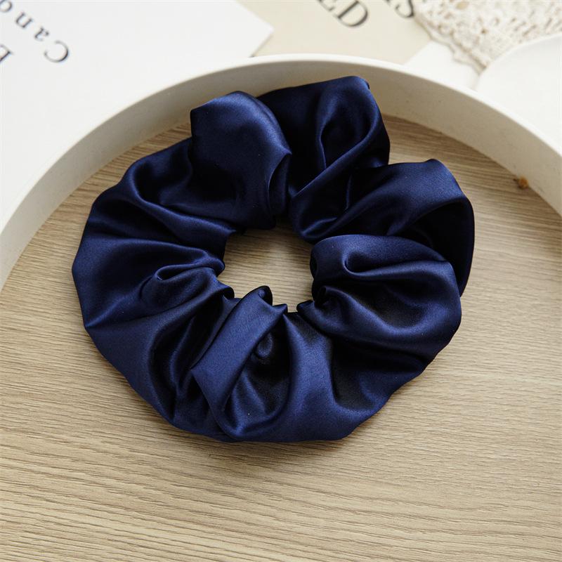18cm Übergroße Satin Scrunchies Einfarbig Elastisches Haarband Damen Mädchen Pferdeschwanzhalter Accessoires Schicke Haargummis