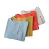 Short-sleeved Women's Embroidered Cotton and Linen Round Neck Summer Loose Large Size T-shirt Pullover Women