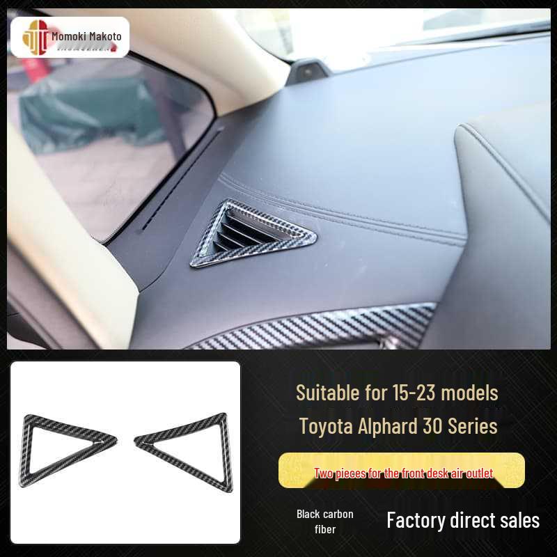 Carbon Fiber Interior Stickers for 15-23 Alphard Vellfire 30 Series, Scratch-Resistant