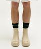 Margesherwood Ribbon Rubber Boots Short_Ivory