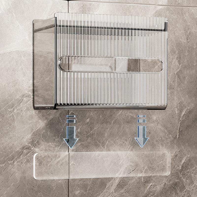 Portafazzoletti Toilette Impermeabile Montaggio a Parete Senza Perforazione Cucina Toilette Soggiorno Scatola Erogatrice