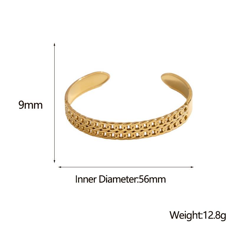 Hypoallergenic Non-tarnish Minimalist Chain Bracelet Women's Geometric Personality Niche Design Stainless Steel Bracelet