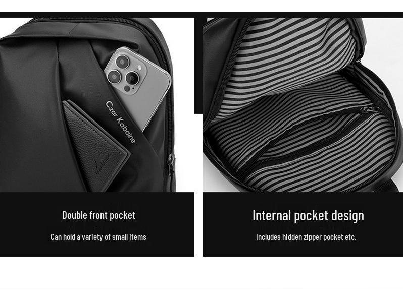 Men's Waterproof Large Capacity Outdoor Chest Bag - Fashionable and Simple Shoulder Messenger Backpack
