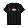 Hungary Flag Heartbeat Heart T Shirt Vintage Streetwear Fashion Versatile Designer Clothes Unisex Soft Stylish Stretched
