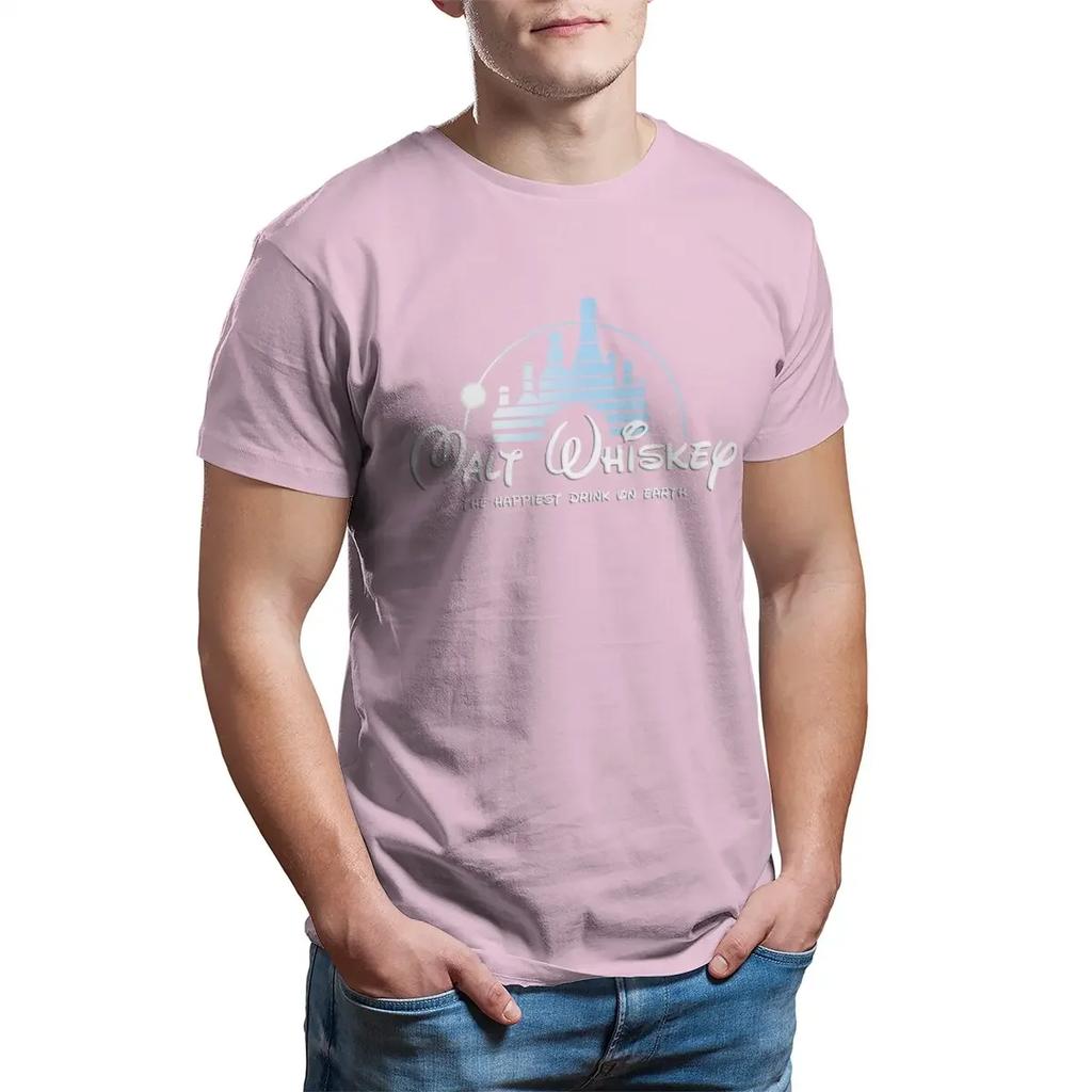 T-Shirts Malt Whiskey The Happiest Drink on Earth Humor Cotton Tee Shirt Short Sleeve T Shirt O Neck Clothes New Arrival Unisex