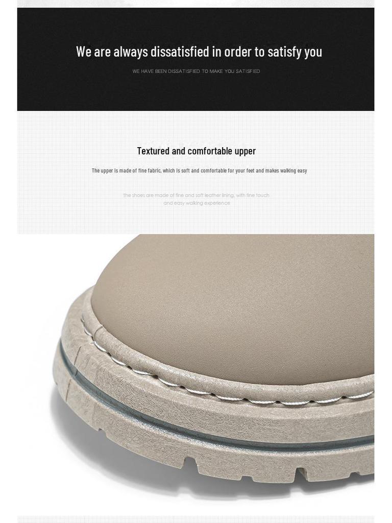 Men's Winter Martin Boots: Warm Velvet-Lined Outdoor Workwear In Retro Desert Yellow, Size 48.