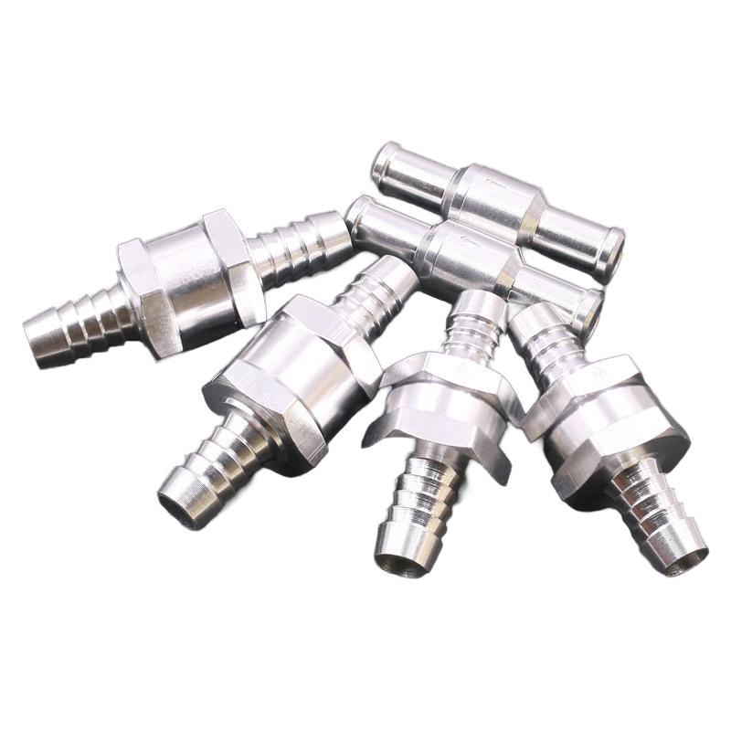 One-way Valve 6/8/10/12/14/16mm Aluminium Alloy Check Valve for Diesel, Petrol, Water Hand Pumps Oil Supply Fittings