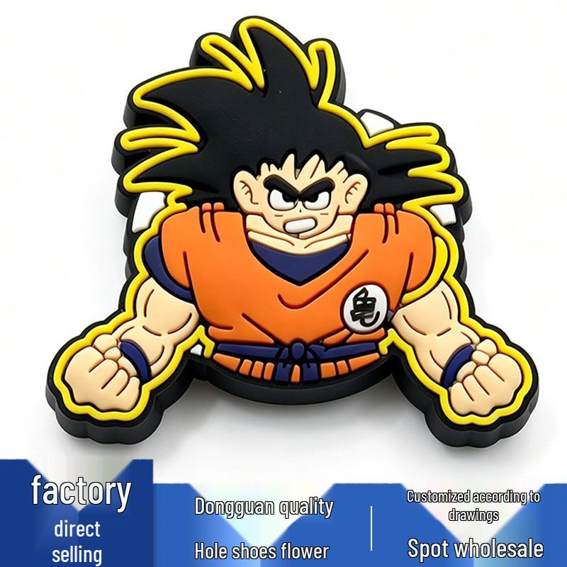 Saiyan Series Crocs Shoe Charms: Flower PVC Accessories & Buckles