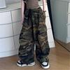 Paauglės y2k Retro Krovinių Kelnės Vaikams Hip Hop Raperio Šokio Kamufliažinio Rašto Unisex Laisvos Kelnės Vaikams Vaikas Madingos Sportinės Kelnės