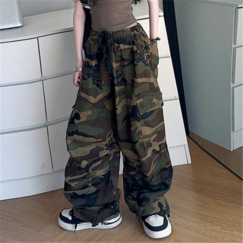 Paauglės y2k Retro Krovinių Kelnės Vaikams Hip Hop Raperio Šokio Kamufliažinio Rašto Unisex Laisvos Kelnės Vaikams Vaikas Madingos Sportinės Kelnės