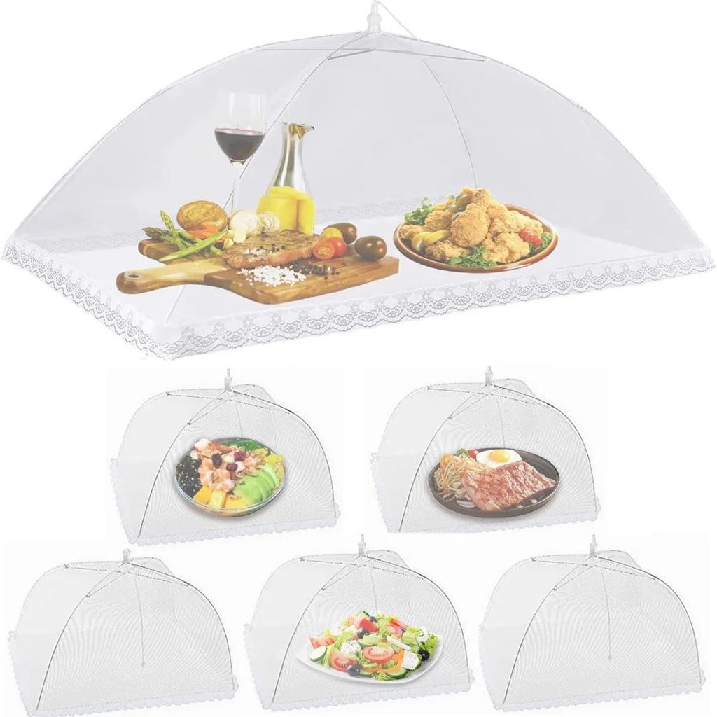 Mesh Large and Tall Food Covers, Pop-Up Mesh Food Covers Tent Umbrella for BBQs, Screen Tents, Parties Picnics, Fruit Cover