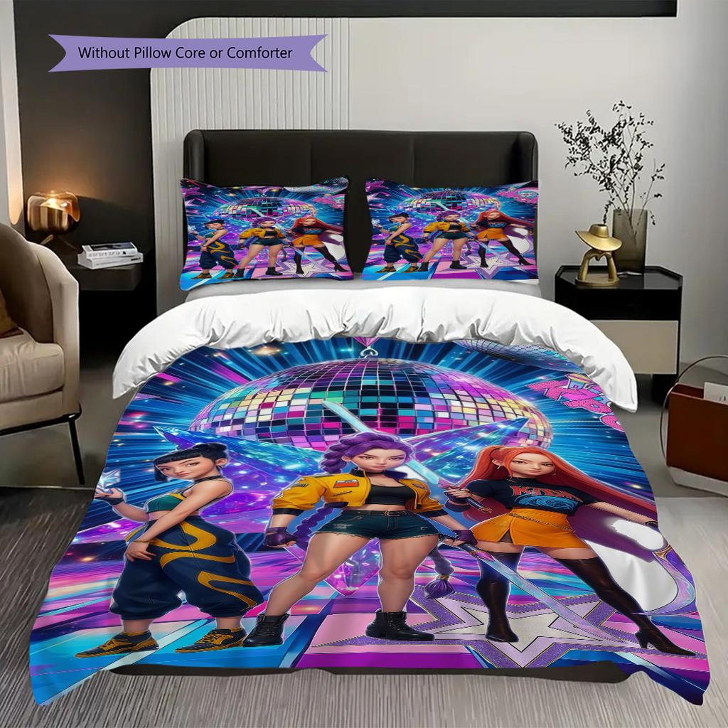 Vibrant Fashion Fusion Three-piece set(1 * duvet cover + 2 * pillowcase, without core)Christmas birthday gift Soft and comfortable Bedding set
