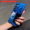 2DFlat Samsung phone case Blue Flower Field Cats Phone Case Applicable to Galaxy S22 S23 S24 S25ULTRA S26 A12 A13 A14 A15 A16  A34 A35 A54 A55