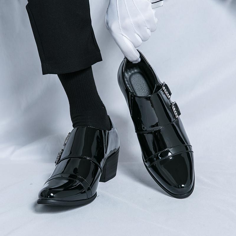 Classic Men Shoes for Wedding 2025 New Men's Pointed Toe Loafers Leather Slip-On Dress Shoes for Business Casual Business Shoes