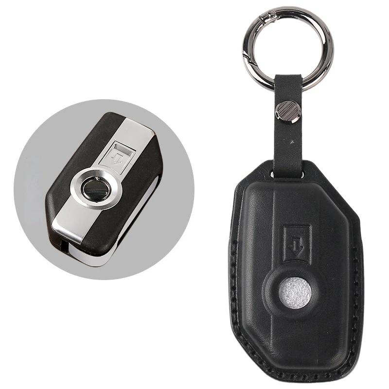 For BMW Motorcycle Leather Key Cover Waterbird R1250GS ADV C400gt 750gt Car Key Modification Decorative Protective Cover