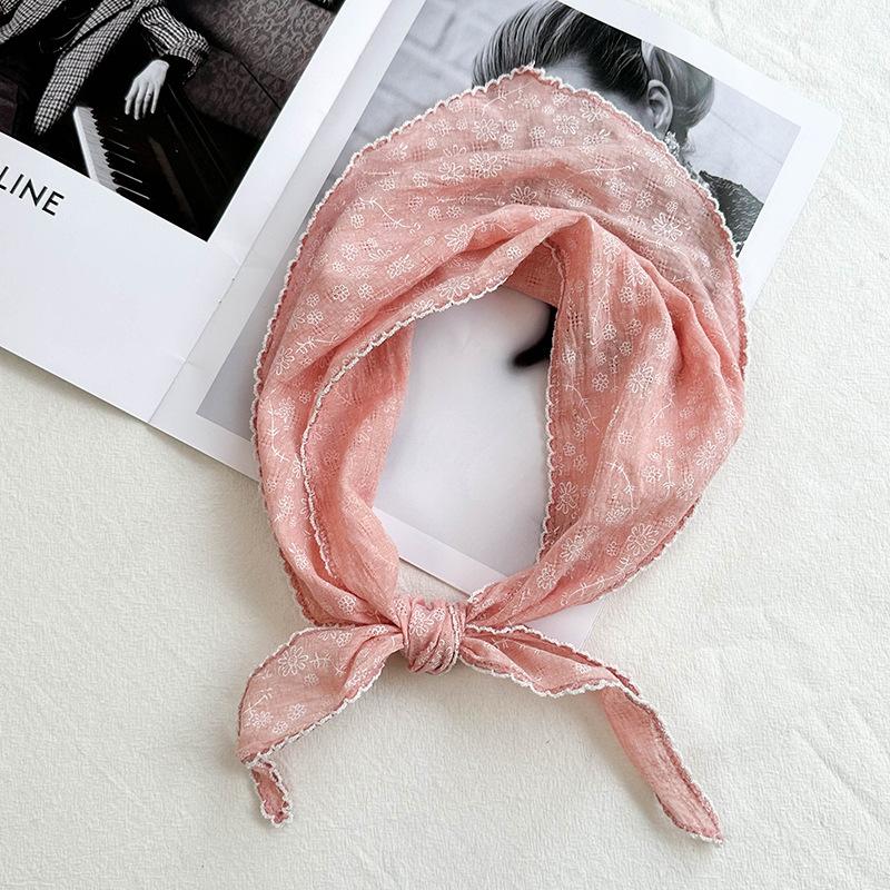 Schals im Ethno-Stil Künstlerischer Schal mit Blumendruck Dreieckstuch Haarband Retro-Schal Damenschal