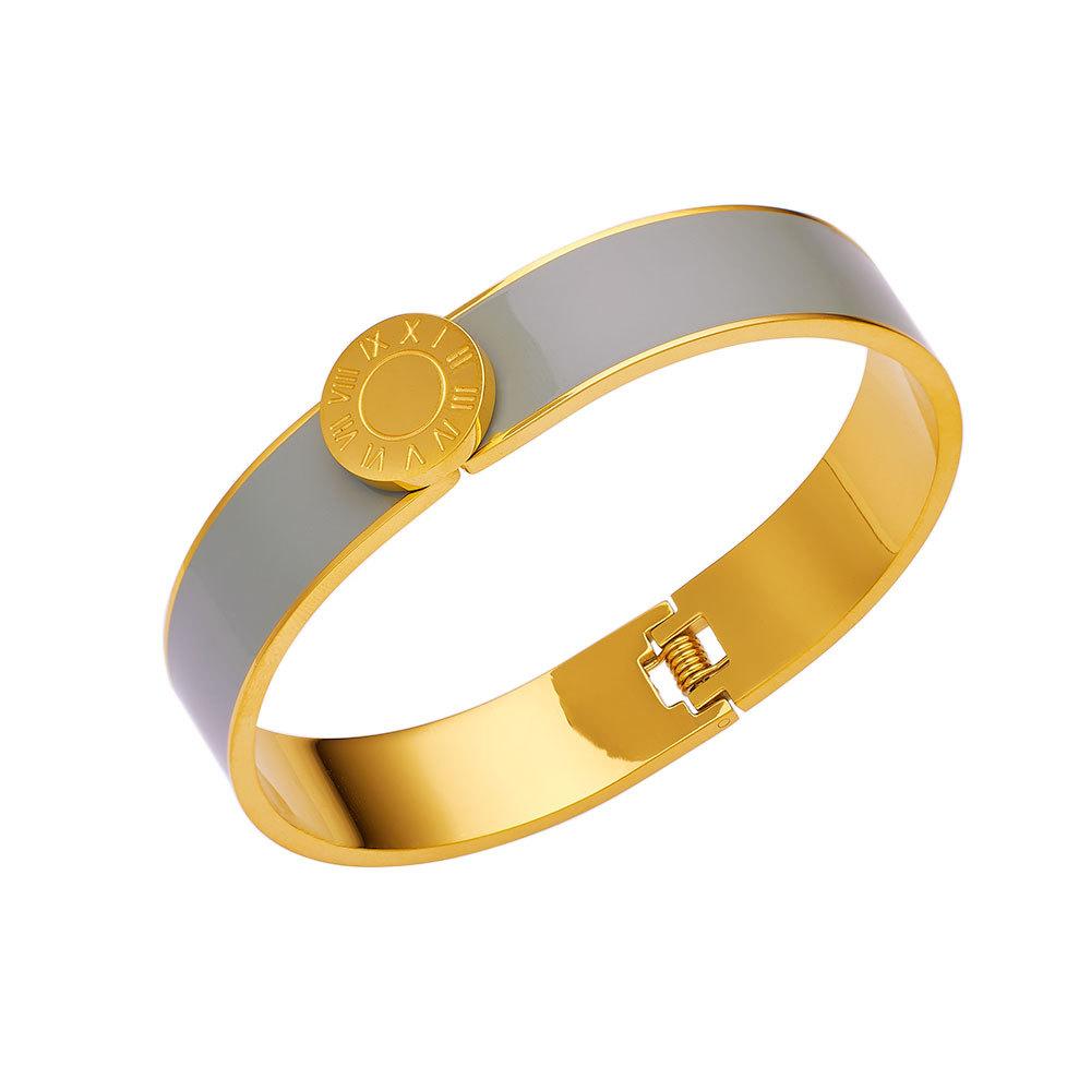 Lente Armband Groothandel Ronde Romeinse Cijfers Gekleurd Emaille Lijmdruppel Armband voor Vrouwen