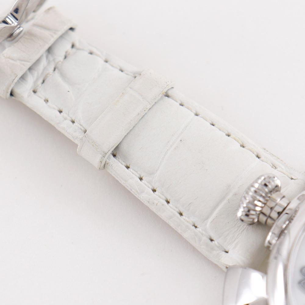 Gaga Milano Manure Watches 5020.8 WhiteDial Stainless Steel/leather Quartz Analog display unisex Used