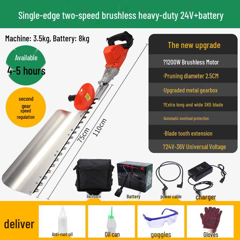 Cordless Lithium Battery Electric Hedge Trimmer Backpack - High Power Garden Pruning Machine for Tea Leaves, Tea Trees, and Branches