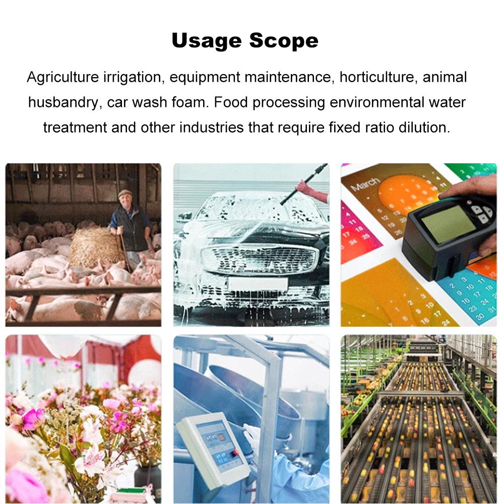Justerbar Automatisk Proposjonerende Doseringspumpe Gjødselinjektor Vanndrevet Kjemisk Væske