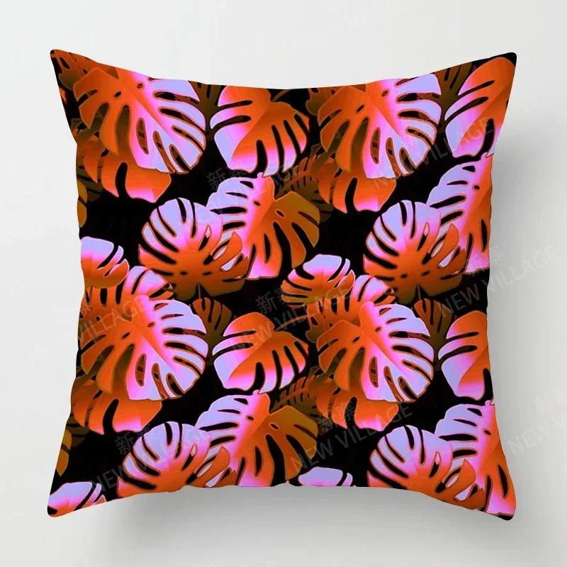 Vikama Nordic-Style Home Decor Cushion Cover Sofa Cushion Cover Modern Style Leaf Plant Cushion Cover Car Seat Cushion Cover