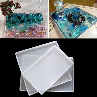 Cup Mad Silicone Pendant Agate Jewelry Making Mould Square Coaster Mold Epoxy Resin Casting Molds