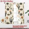 2D FLAT PRINTING 2pcs Curta (Without Rod) Cactus and Roses Art Popular Creative Curta Polyester Curta Easter Egg Hunt