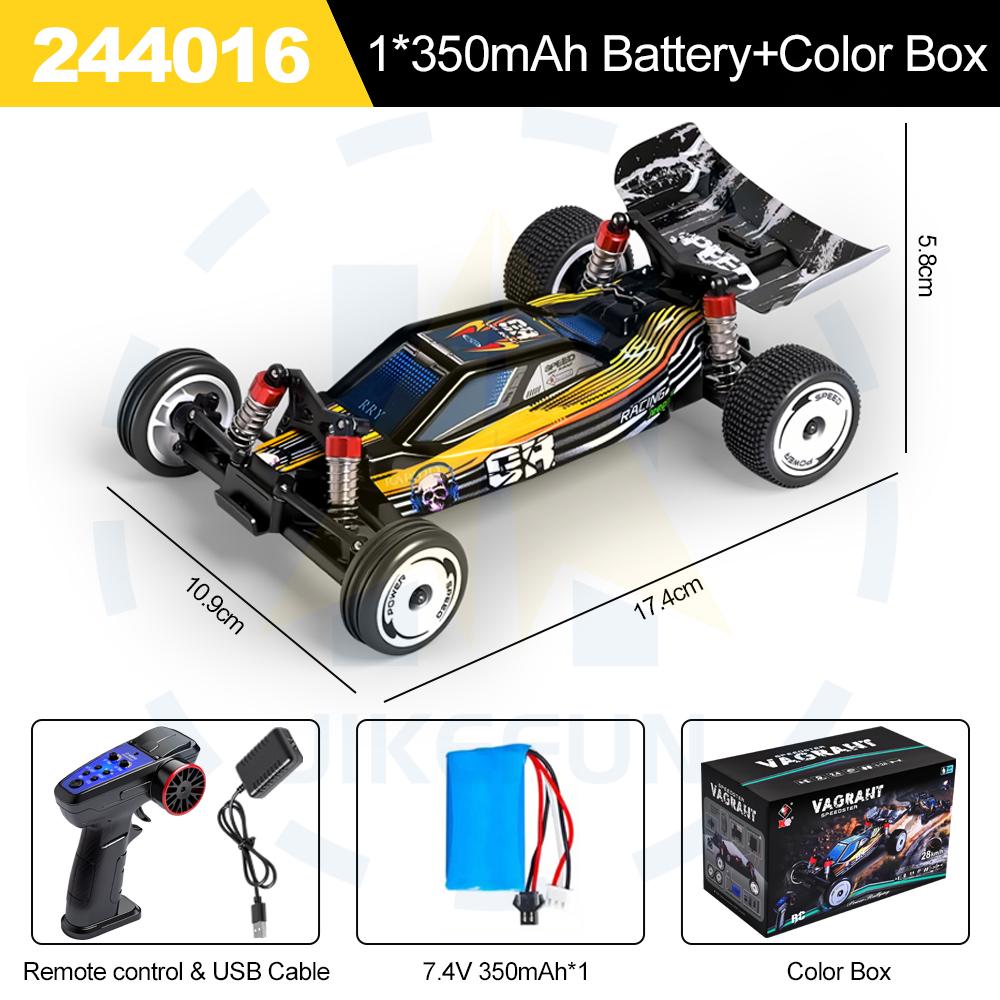 

Wltoys 244016 RC Car 1:24 2WD Remote Control Racing Vehicle 25km/H High-Speed Electric Drifting Race Cars Model Toys for Kids