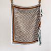 New double-sided silk scarf splicing fashion new versatile neck professional scarf popular recommendation trend