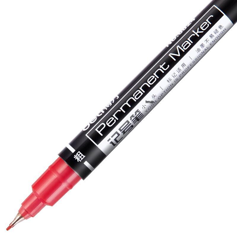 Deli 6824 Dual-Tip Multi-Purpose Oil Marker Pen