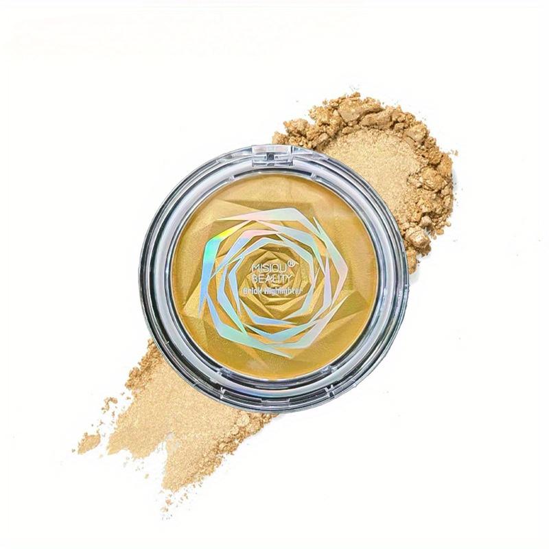 Rose Diamond Highlighter Powder Palette, Blush Palette Face Highlighting Contouring, Pearlescent Eyeshadow Highlighter, Makeup Gift for Women