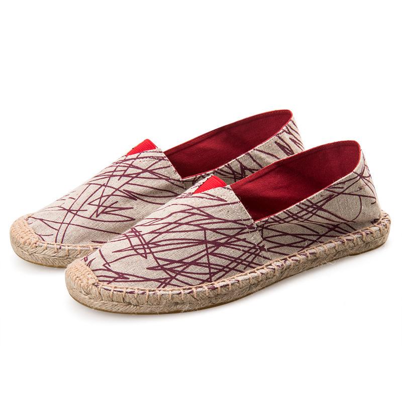 Spring/Summer Couple Espadrilles: Quick-Drying Canvas Loafers, Breathable Comfort, Durable Straw-Woven Fisherman Shoes