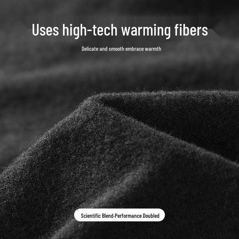 Men's Winter Quick-Dry Long Sleeve Base Layer: Slightly Fluffy for Skiing, Running, Fitness & Sports