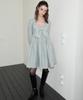 Salon De Yon Ribbon Point Mini Dress_ Green
